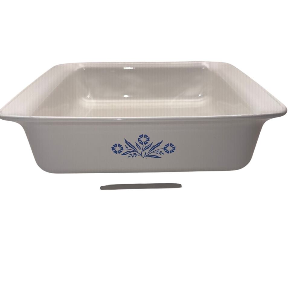 Corning Ware Blue Cornflower P-322 8x8x2 Square Baking Dish Casserole Pan